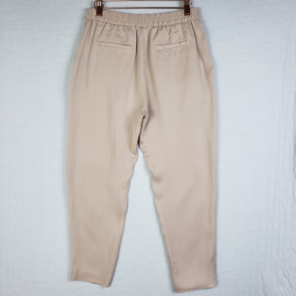 All Saints Alva Trousers Tapered Pant sz 4 Relaxed Blush Pink Ankle Crop Pockets - Picture 9 of 14